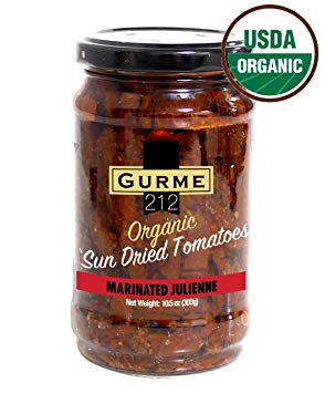 Gurme212 Organic Marinated Sun-dried Tomatoes (10.5 oz Julienne Cut)