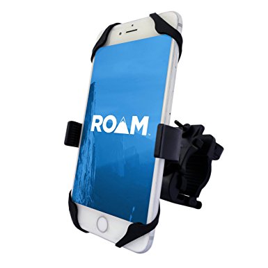 Roam Co-Pilot Universal Premium Bike Phone Mount for Motorcycle | Bike Handlebars, Adjustable Sizes, Fits iPhone 7 | 6/6s | Galaxy S6 Edge | S6 | S5 | S4, Holds Devices Up To 3.5/8” Wide