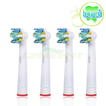 Genkent Oral-B Floss Action Replacement Toothbrush Heads 16 Pack