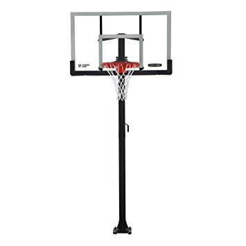 Lifetime Crank Adjust In Ground Basketball Tempered Glass Backboard