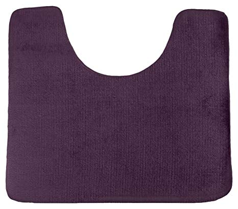 Clara Clark Non Slip Memory Foam Contour Bath, Shower Rug, - 24 x 19 inches - Dark Purple