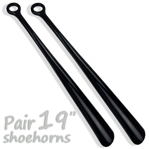 Pair Arm-Extender X-Long Shoe Horns - Over-sized Handle - 19"!