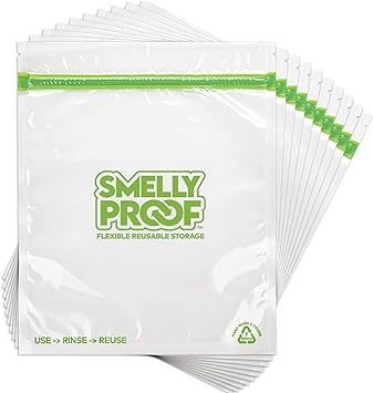 SMELLY PROOF - The Original No-Odor Baggie - Clear - Reusable - Made in the USA