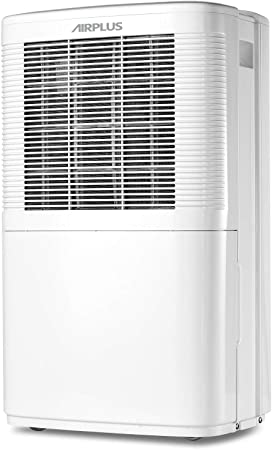 AIRPLUS 50 Pints Dehumidifier for 3500 Sq. Ft , High-Efficiency Dehumidifiers for Basements Living Room Closet, Continuous Drainage & Auto Shutoff, Multifunctional Dehumidifiers for Home,Two-Way Timing