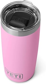 YETI Rambler 10 oz Tumbler, Stainless Steel, Vacuum Insulated with MagSlider Lid, Power Pink