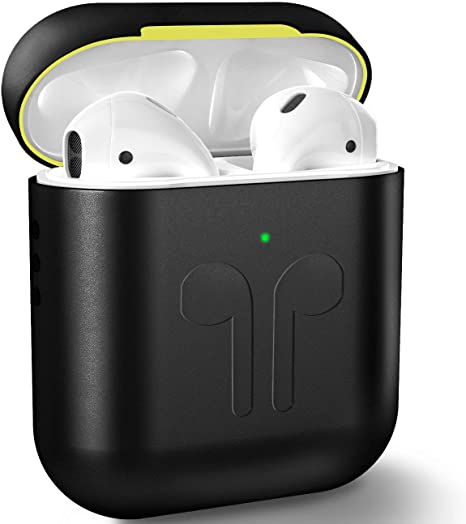 Kekilo Metal Airpods Case 2020 Newest Full Protective Skin Cover Accessories Kits Compatible Airpods Charging Case Ultra Lightweight Dustproof Scratchproof Case for Apple Airpods 1 & 2 & 3 Charging Case (Wireles Charge Edition, Black)