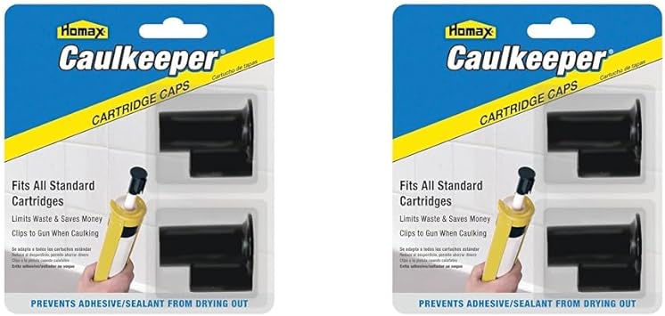 Homax 71773000658 Caulkeeper 2 Piece Caulk Caps, Black