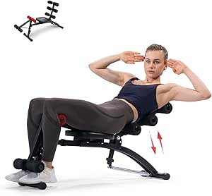 MERACH Ab Machine, Multi-Functional Adjustable Ab Trainer, Ab Workout Bench for Home Gym, Sit Up Machine for Abdominal, Exercise Chair for Full Body Workout