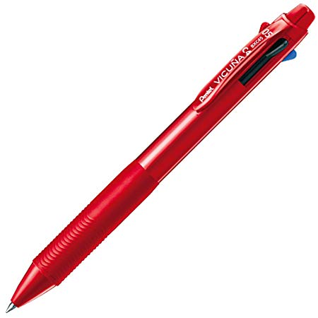 Pentel Ballpoint Pen Vicuna, Extra Fine, Black, Red, Blue, Green, Red (BXC45B)