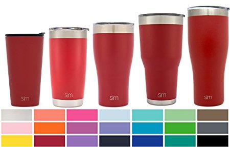 Simple Modern Pint 16oz Tumbler - Vacuum Insulated Double-Walled 18/8 Stainless Steel Hydro Travel Mug - Coffee Cup Flask - Cherry Red