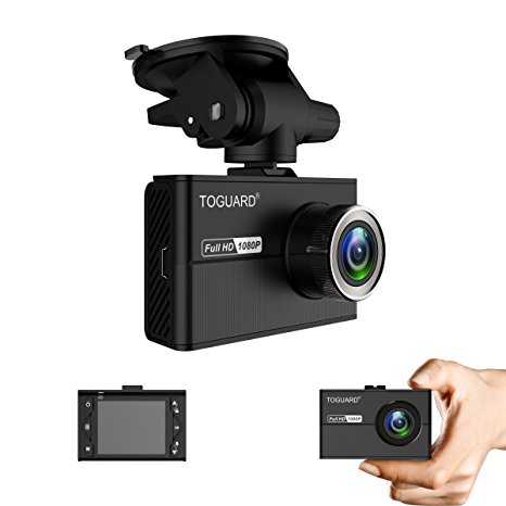 Mini Dash Cam TOGUARD, Dashboard Camera for Car Full HD 1080P 1.5" LCD, Car Dash Came with Wide Angle, SONY Exmor Sensor, Super Capacitor, G-Sensor, Loop Recording, Motion Detection