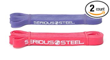 Serious Steel 41" Assisted Pull-up Band, Heavy Duty Resistance Band Sets, Stretching, Powerlifting, Resistance Training and Pull Up Assistance Bands