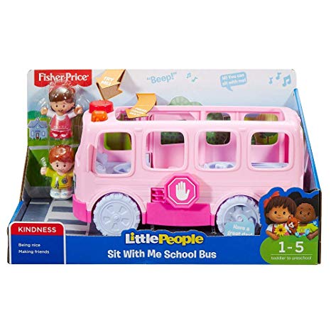 Little People Fisher-Price Sit with Me Pink School Bus