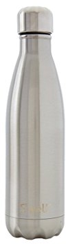 S'well Insulated, double Walled, Stainless Steel Water Bottle, Silver Lining In 17 oz,
