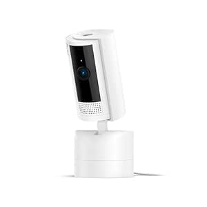 Introducing Ring Pan-Tilt Indoor Cam | See all around with 360° pan coverage, HD video, plus Two-Way Talk (2024 release) | White