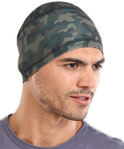 Tough Headwear Cooling Skull Cap/Helmet Liner for Men - Sweat Wicking Motorcycle & Football Under Hard Hat Liner - UPF 50