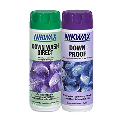 Nikwax Down Wash Direct/Down Proof Twin Pack, 0.3 litres