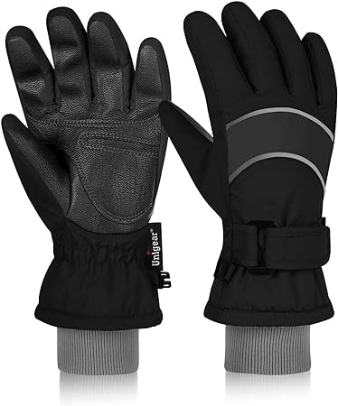 Unigear Kids Ski Gloves, Waterproof Winter Cold Weather Snowboard Snow Gloves, Fit Both Boys & Girls