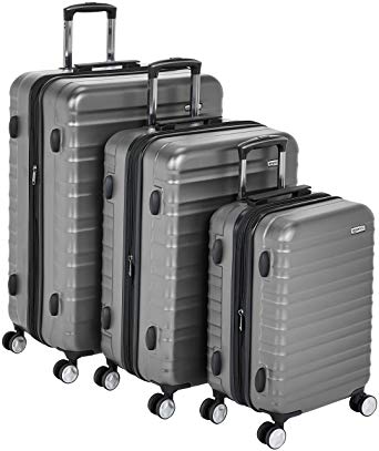 AmazonBasics Hardside Spinner Luggage - 3 Piece Set (20", 24", 28")