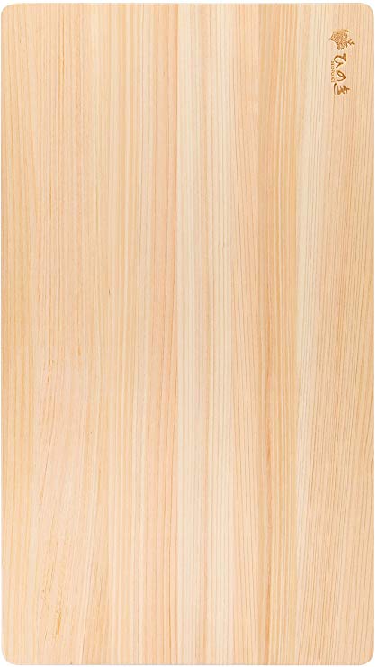Boumbi Hinoki Wood Reversible Cutting Board(17.3 x 9.8 x 0.55 Inch_Slim Large)