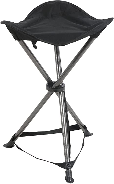 PORTAL Lightweight Portable Tall Tripod Stool Heavy Duty Folding Slacker Chair for Outdoor Camping Mountaineering