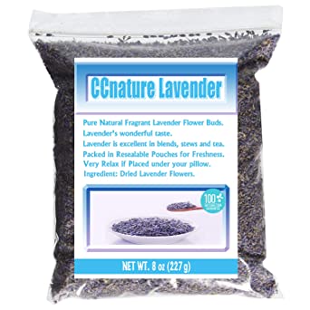 CCnature Lavender Flowers- Dried Lavender Buds- Culinary Grade 8oz