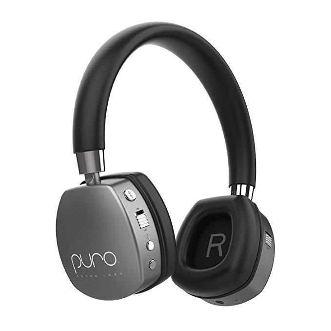 Puro Sound Labs PuroQuiet Kids Volume-Limiting Noise-Cancelling On-Ear Wireless Headphones (Gray)