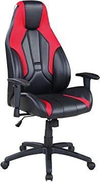 Z-Line Designs ZLD Performance Executive Chair-Red and Black Gaming Desk