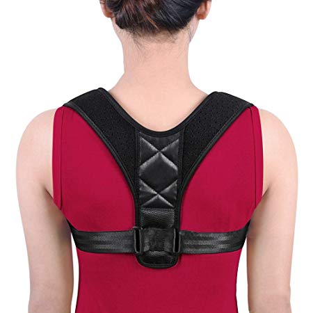 Sumee Best Posture Corrector & Back Support Brace for Women and Men Effective and Comfortable Adjustable Posture Correct Brace Posture Support Clavicle Support Brace Upper Back Pain Relief (37"-45")