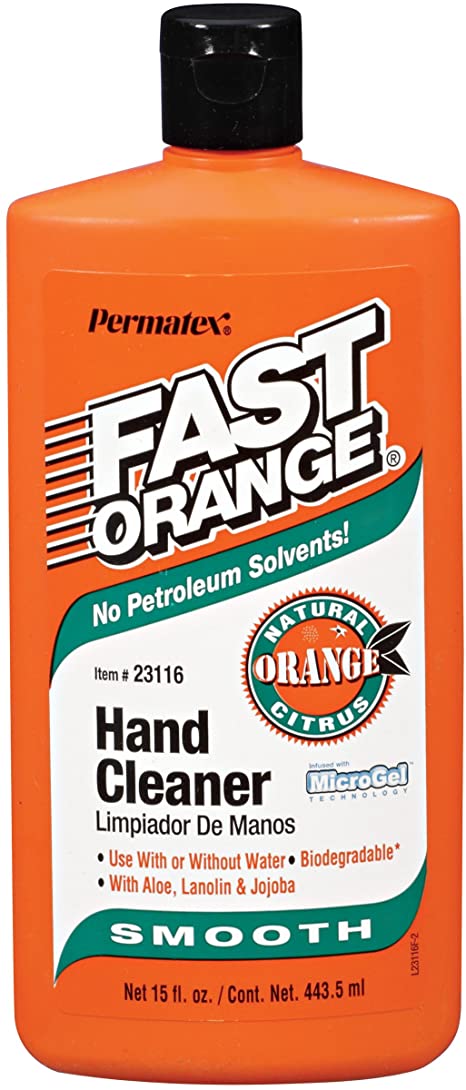 Permatex 23116 Fast Orange Smooth Lotion Hand Cleaner, 15 oz. Squeeze Bottle