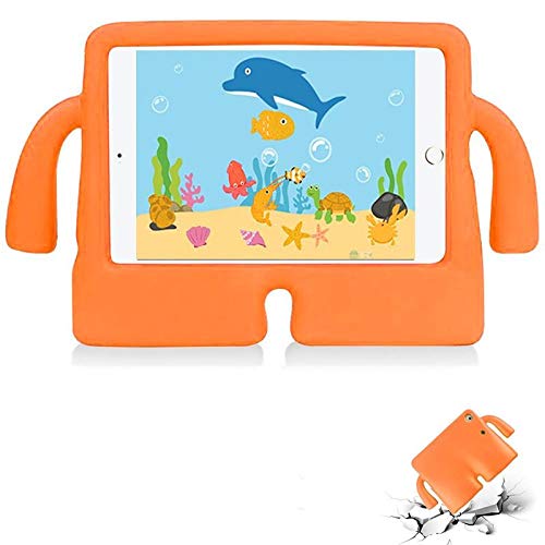Insten Shock Resistant Dual Layer [Shock Absorbing] Protection Hybrid TPU Rubber Candy Skin Case Cover Compatible with Apple iPad Mini 1/2/3/4/5 (2019), Orange