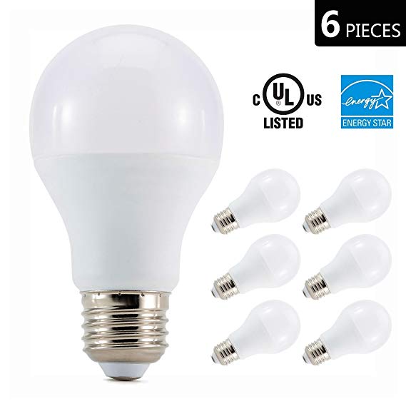 Otronics 10W LED Light Bulb A19 Non-Dimmable LED Bulb [65W Equivalent] , 2700K (Soft White Glow), 810 Lumens, Medium Screw Base(E26), UL-Listed (Pack of 6)