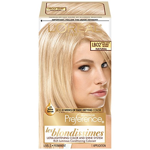 L'Oréal Paris Superior Preference Permanent Hair Color, LB02 Extra Light Natural Blonde