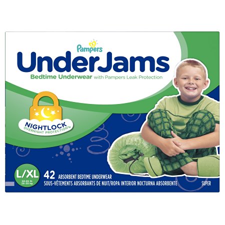 Pampers Underjams Bedtime Underwear Boys,Size Large/X-Large Diapers, 42 Count