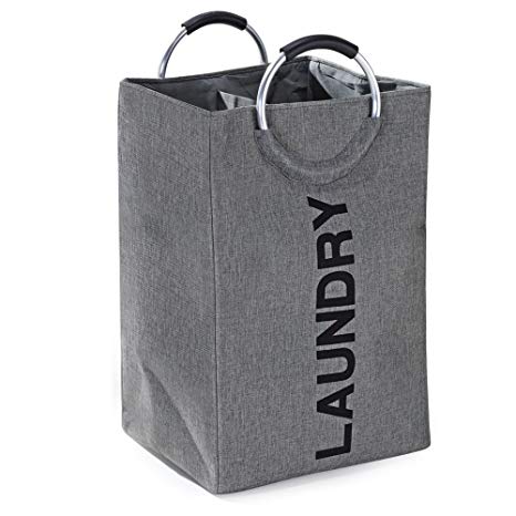 Fragrantt Double Laundry Hamper - Large Clothes Hamper with Round Handles for Convenient Carrying - Foldable Design Perfect for Dorms and Travel - Durable and Easy to Clean - Heavy-Duty Polyester