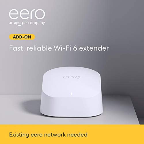 Certified Refurbished Amazon eero 6 dual-band mesh Wi-Fi 6 extender - expands existing eero network