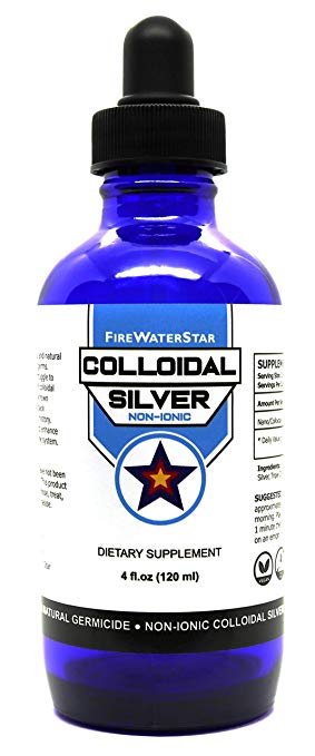 Colloidal Silver | 4 fl oz • Glass Bottle w/Dropper • 50 ppm | Non-Ionic • Amber | Made from 99.99% Pure Silver | Boost Your Immune System