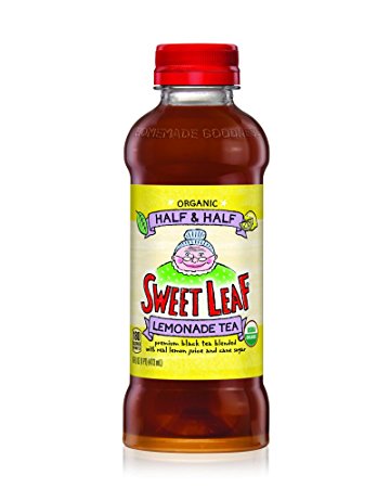 Sweet Leaf USDA-Certified Organic Iced Tea, Lemonade Half & Half 16-ounce plastic bottles (Pack of 12)