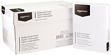 AmazonBasics 92 Bright Multipurpose Copy Paper - 8.5 x 11 Inches, 10 Ream Case (5,000 Sheets)