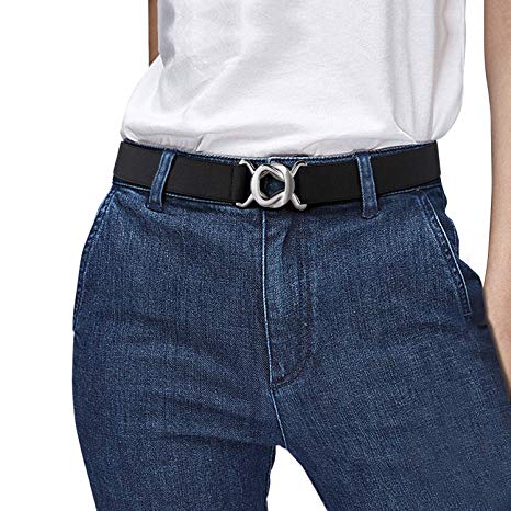 Womens Invisible Belt Comfortable Elastic Adjustable No Show Web Belt Metal Buckle Belt For Men By JASGOOD