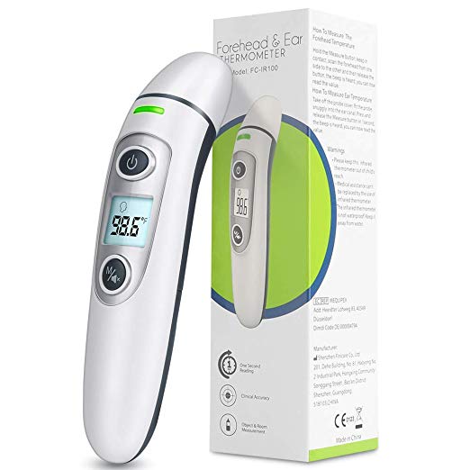[2020 Upgraded] Temporal Thermometer Forehead and Ear for Baby Kids Adults Digital Fever Thermometer Termómetro para Bebe