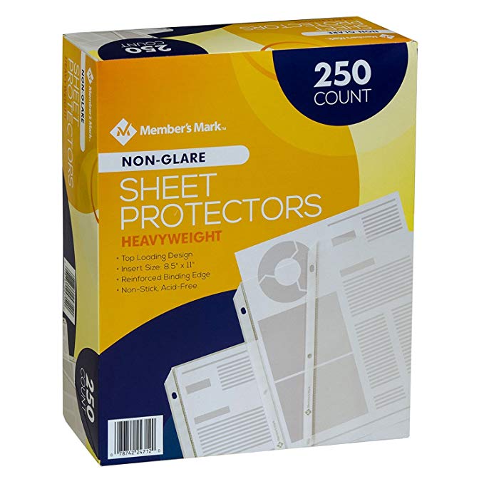 Member's Mark Heavyweight Sheet Protectors, Non-Glare (250 ct.)