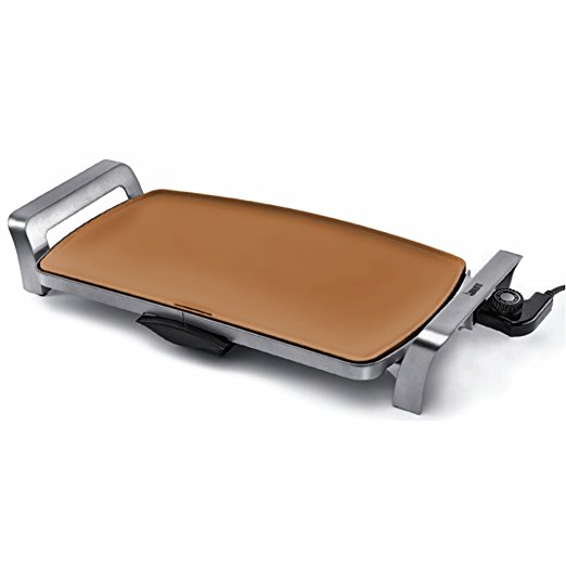 Bialetti Copper Titanium Ceramic Nonstick Electric Griddle