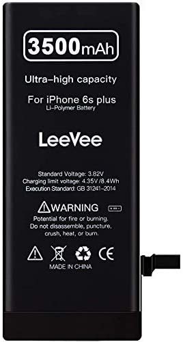 LeeVee for iPhone 6S Plus Battery, 3500mAh High Capacity Replacement Battery Compatible with iPhone 6S Plus (A1634, A1687, A1699) 0 Cycle Li-Polymer Battery with Repair Tools Kits and Instructions