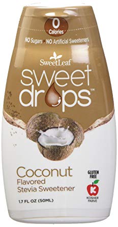 SweetLeaf Sweet Drops Liquid Stevia Sweetener (Coconut, Pack of 2)