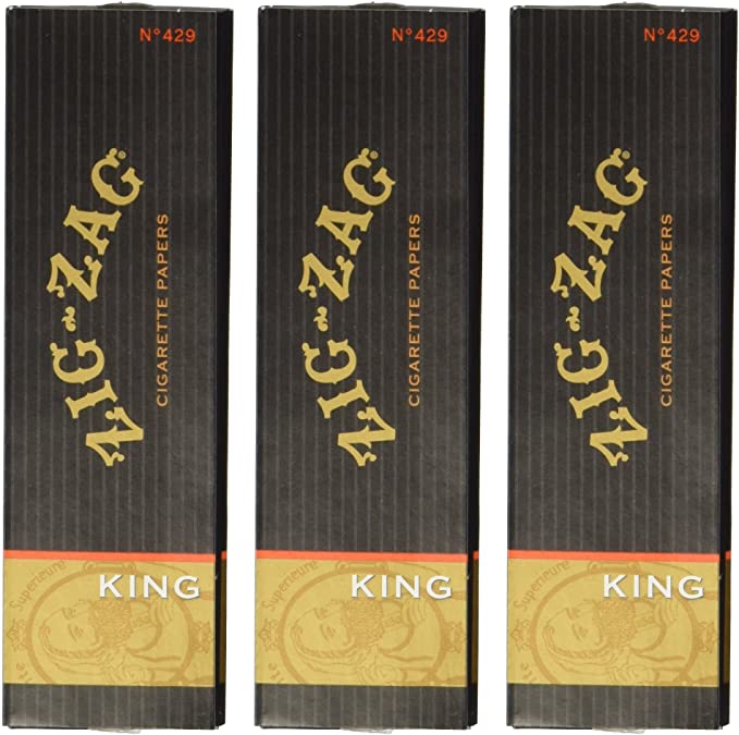 Zig Zag King Size Rolling Paper 3pk, Total 96 Leaves