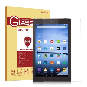 Fire HD 10 Glass Screen Protector, OMOTON Tempered Glass Screen Protector for Fire HD 10 (2015 Released) with [9H Hardness] [Crystal Clear] [Scratch Resist] [Bubble Free Install], Lifetime Warranty