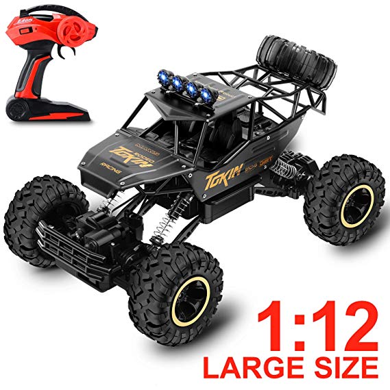 Veken Electric Remote Control Car 1: 12 Large Scale Rechargeable 2.4 Ghz Radio Remote Control Truck Monster High Speed 4 Wd Off Road Vehicle Rock Crawler for Kids Adults