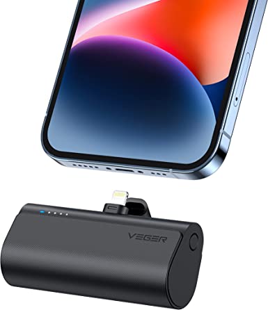 VEGER Mini Portable Charger 5000mAh,20W Fast Charging Power Bank,Small Battery Pack Compatible with iPhone 14/14 Pro/14 Pro Max/14 Plus/13/12/11 /XS/XR/X/8/7/6s/Plus,Airpods and More,