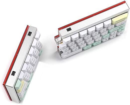 YMDK Split 64 SP64 CNC Aluminum Case Plate Hot Socket Hot Swap PCB Underglow RGB Fully Programmable DIY Kit